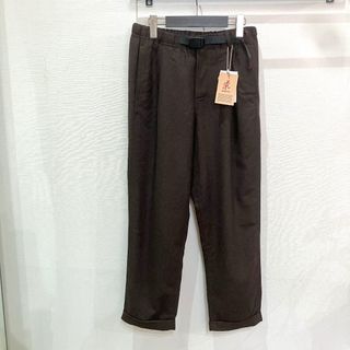 グラミチ(GRAMICCI)の新品 GRAMICCI グラミチ　ウール　タックテーパード　パンツ ブラウン S(スラックス)