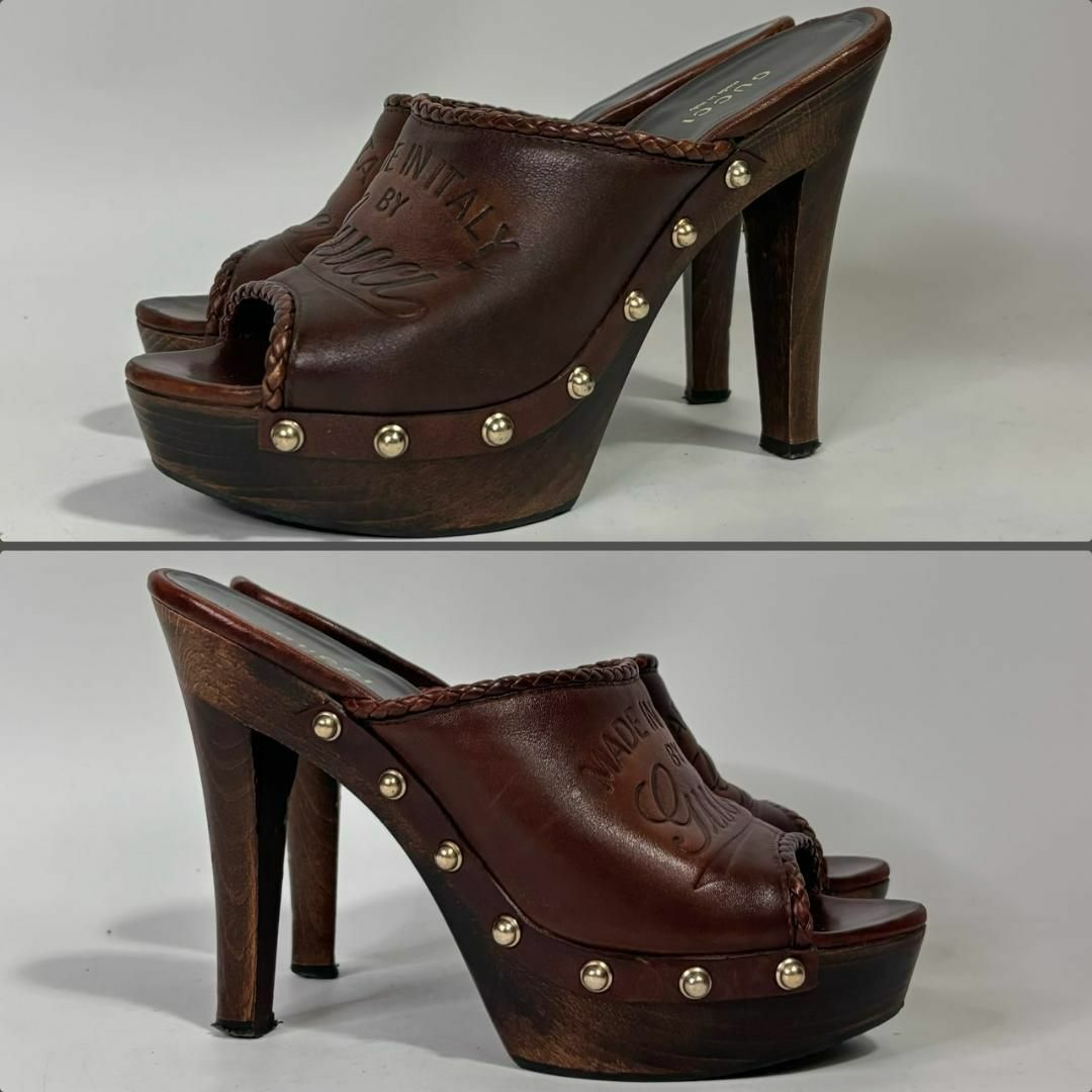 GUCCI - グッチ レザー サンダル サイズ36 23㎝の通販 by コレ's GUCCI - グッチ レザー サンダル サイズ36 23㎝の通販 by コレ's