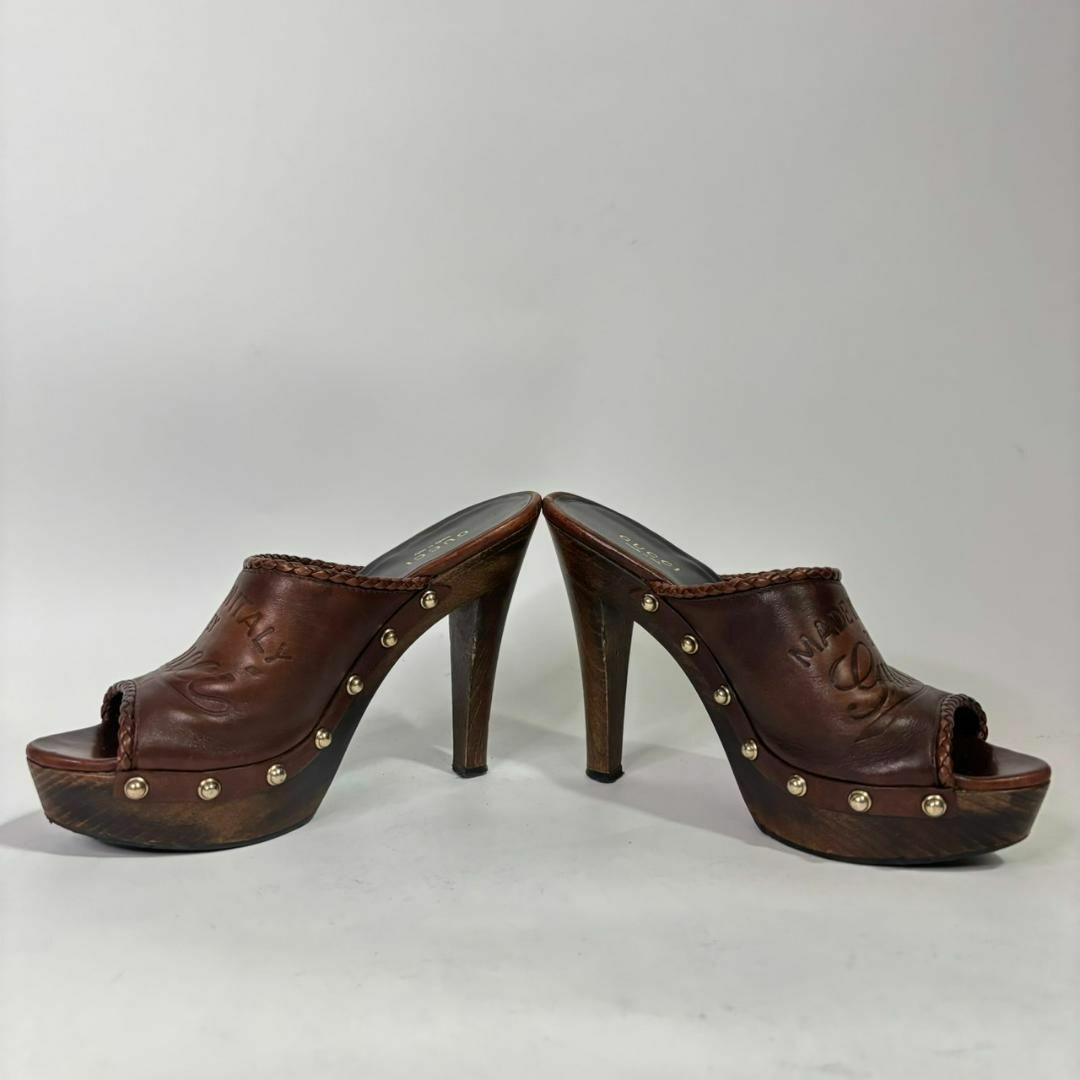 GUCCI - グッチ レザー サンダル サイズ36 23㎝の通販 by コレ's GUCCI - グッチ レザー サンダル サイズ36 23㎝の通販 by コレ's