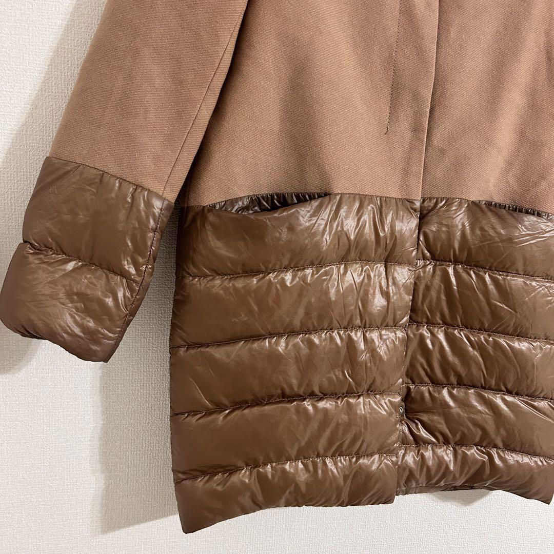 HERNO - HERNO ヘルノ 切替ダウンコート キャメル×ブラウン の HERNO - HERNO ヘルノ 切替ダウンコート キャメル×ブラウン の
