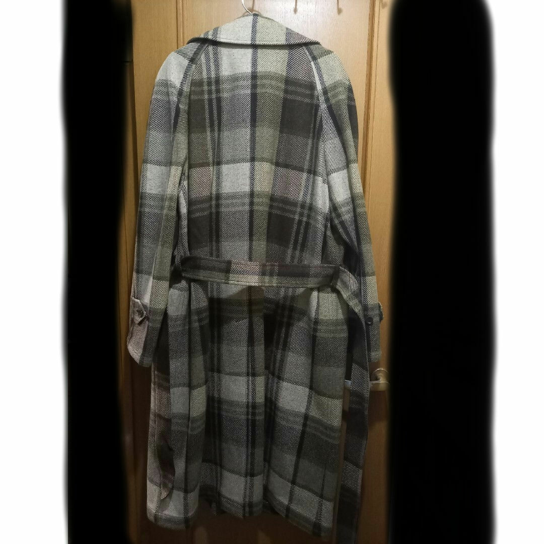 新品 5.2万 ジーステージ ツイード トレンチ コート 50(XL 新品 5.2万 ジーステージ ツイード トレンチ コート 50(XL