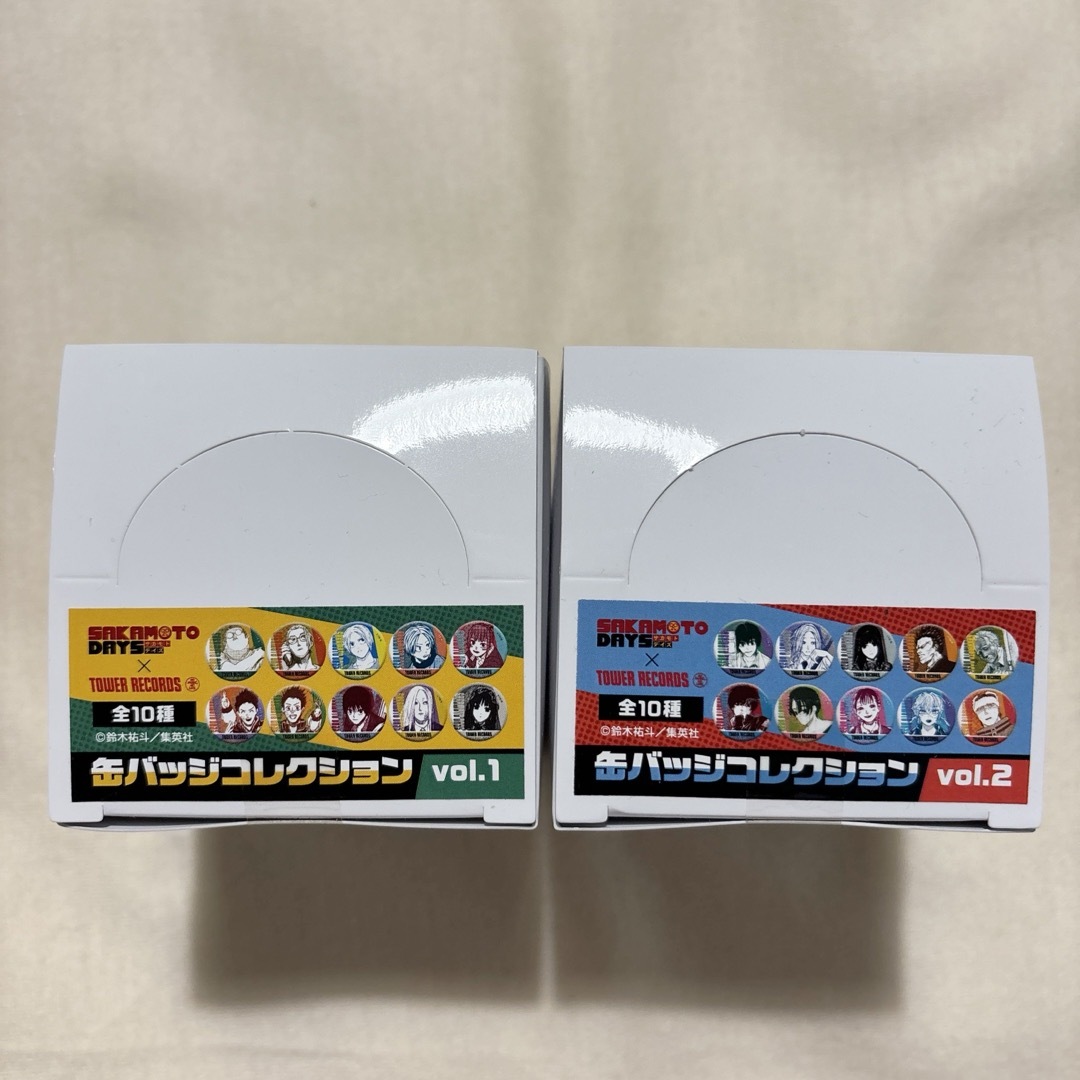 サカモトデイズ タワレコ 原画展 缶バッジ vol.1 vol.2 box サカモトデイズ タワレコ 原画展 缶バッジ vol.1 vol.2 box