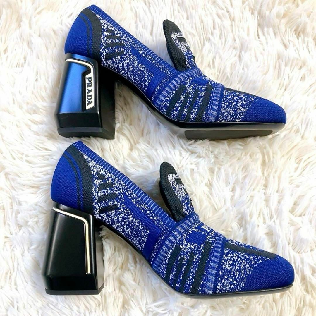 PRADA - 【ほぼ未使用】PRADA ニットチャンキーヒールパンプス PRADA - 【ほぼ未使用】PRADA ニットチャンキーヒールパンプス