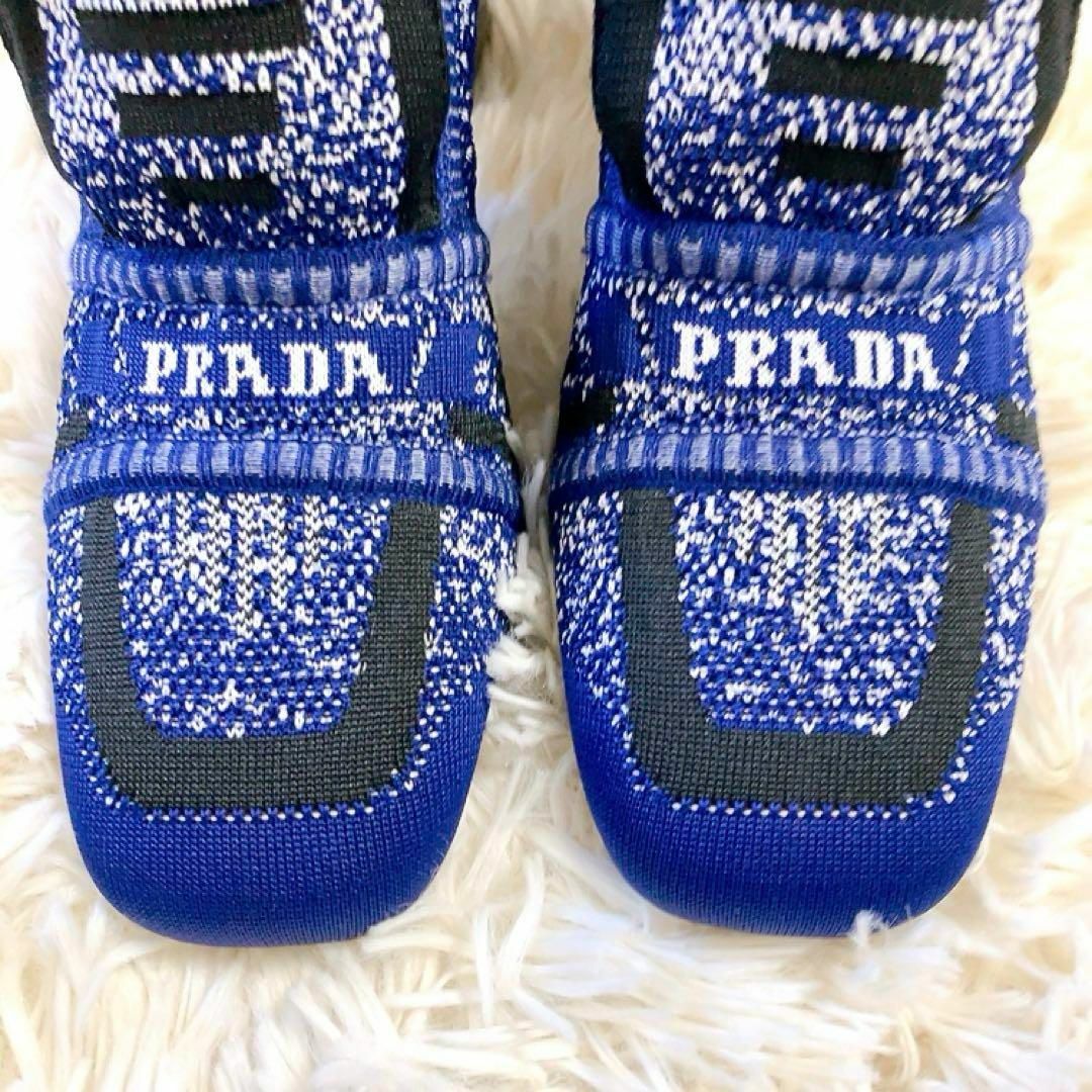 PRADA - 【ほぼ未使用】PRADA ニットチャンキーヒールパンプス PRADA - 【ほぼ未使用】PRADA ニットチャンキーヒールパンプス