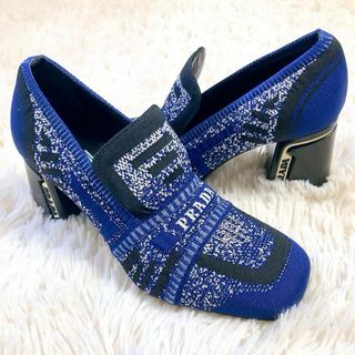 PRADA - 【ほぼ未使用】PRADA ニットチャンキーヒールパンプス PRADA - 【ほぼ未使用】PRADA ニットチャンキーヒールパンプス
