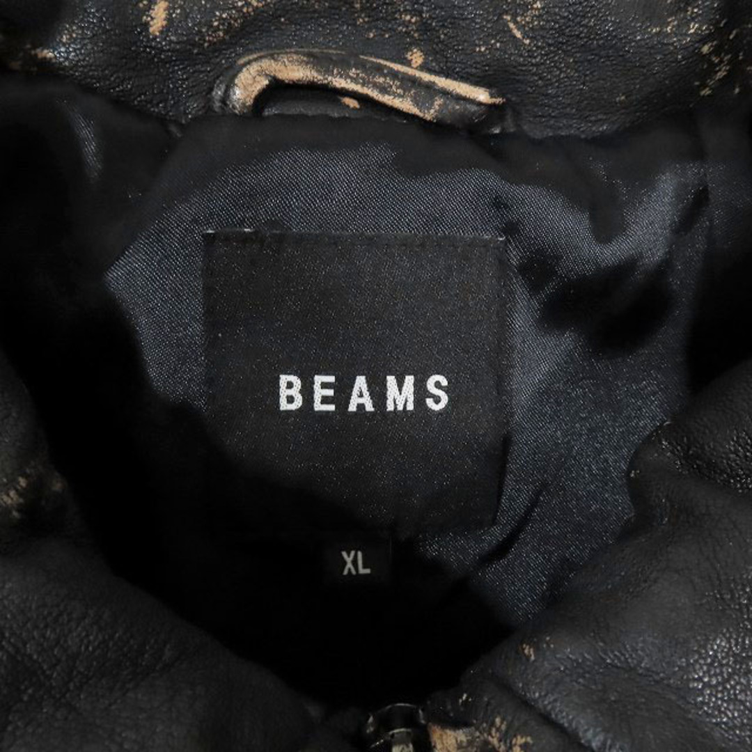 BEAMS - BEAMS ユーズド加工 ヴィンテージ シープレザー ジップ BEAMS - BEAMS ユーズド加工 ヴィンテージ シープレザー ジップ