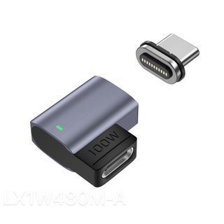 マグネット 磁気 C to  C アダプタ PD100W 5A  L字型(PC周辺機器)