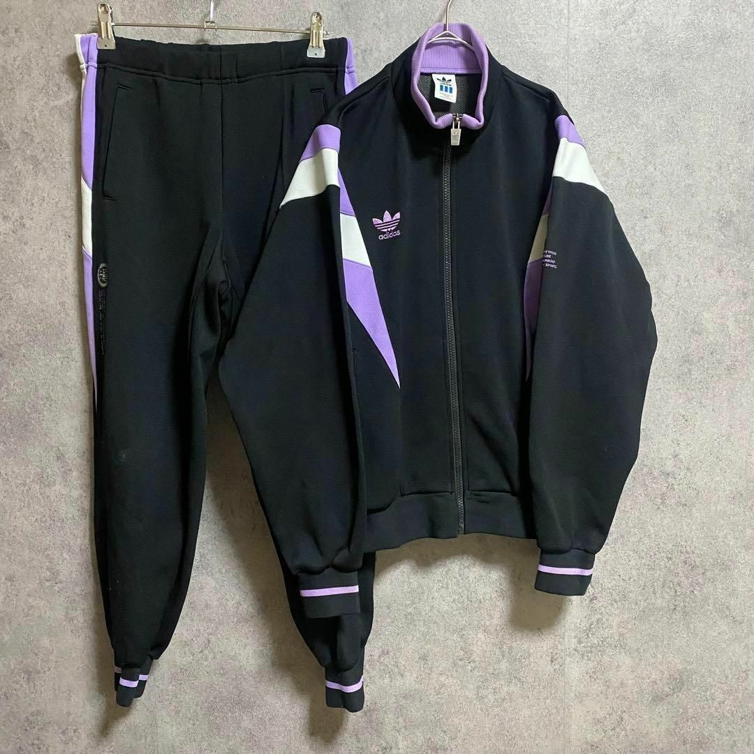 90S アディダスオリジナルス トラックジャケット メンズM 紫 古着 B4 90S アディダスオリジナルス トラックジャケット メンズM 紫 古着 B4