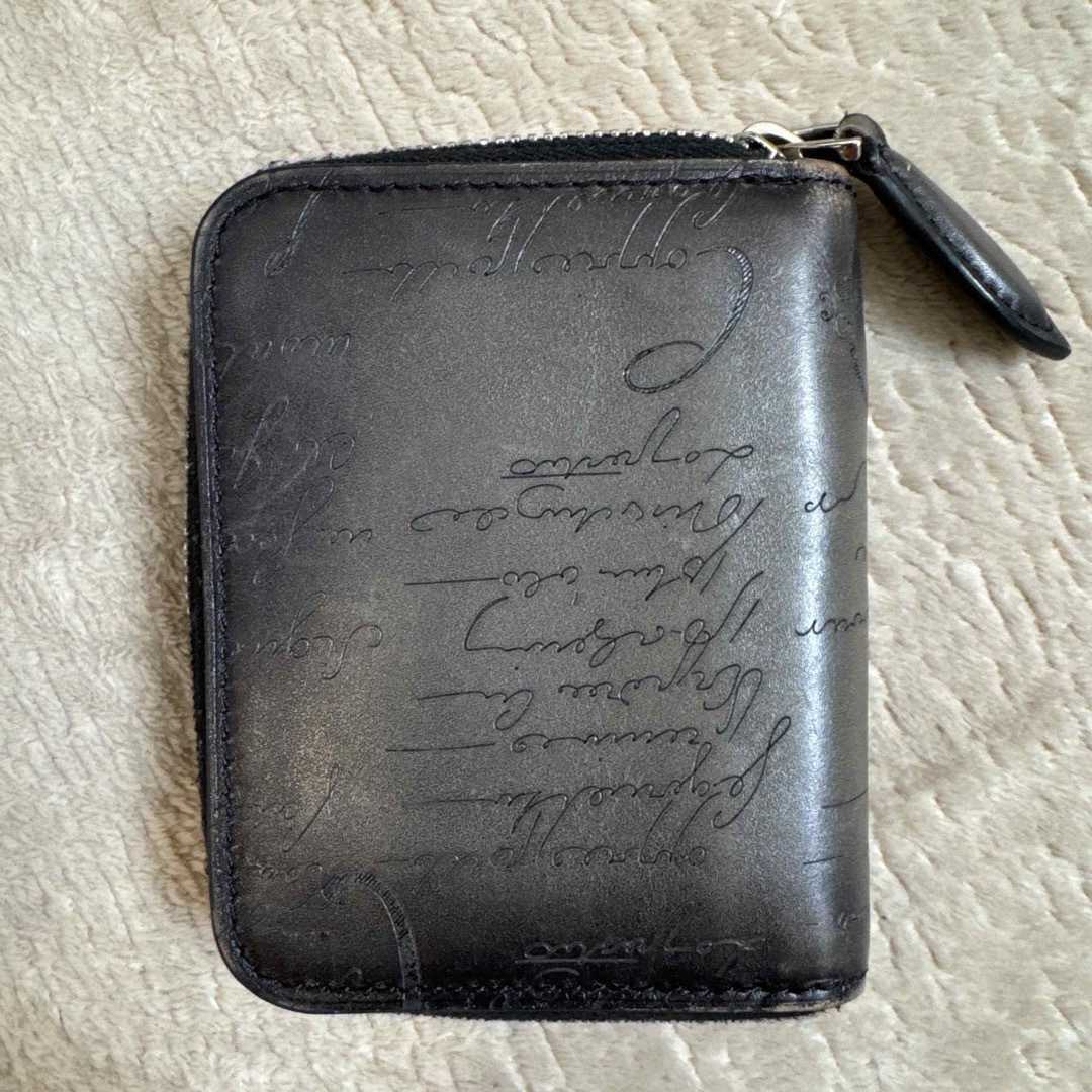 ベルルッティ 黒 レザー コインケース 手書き風 ベルルッティ 黒 レザー コインケース 手書き風