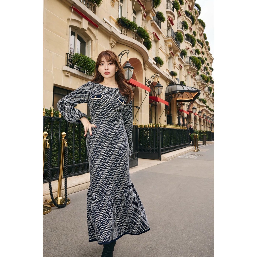 Her lip to Vosges Jacquard Knit Dress ワンピース Her lip to Vosges Jacquard Knit Dress ワンピース