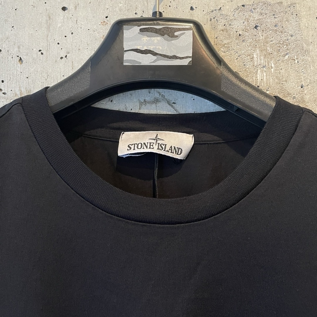 STONE ISLAND ストーンアイランド ロンT 長袖Tシャツ ブラック L STONE ISLAND ストーンアイランド ロンT 長袖Tシャツ ブラック L