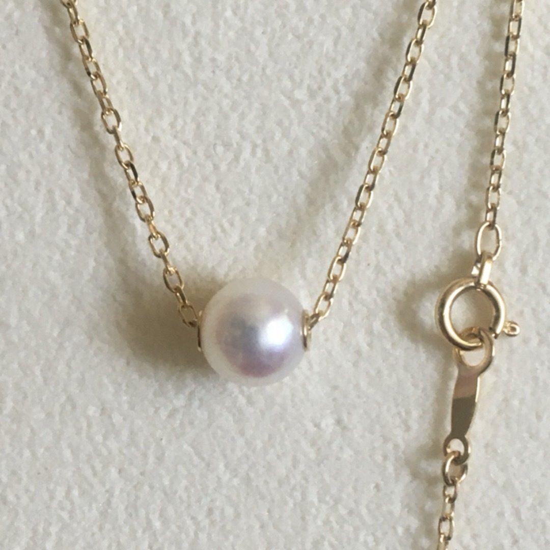 御木本 ミキモト MIKIMOTO K18 一粒アコヤ真珠 7mm ネックレス 御木本 ミキモト MIKIMOTO K18 一粒アコヤ真珠 7mm ネックレス