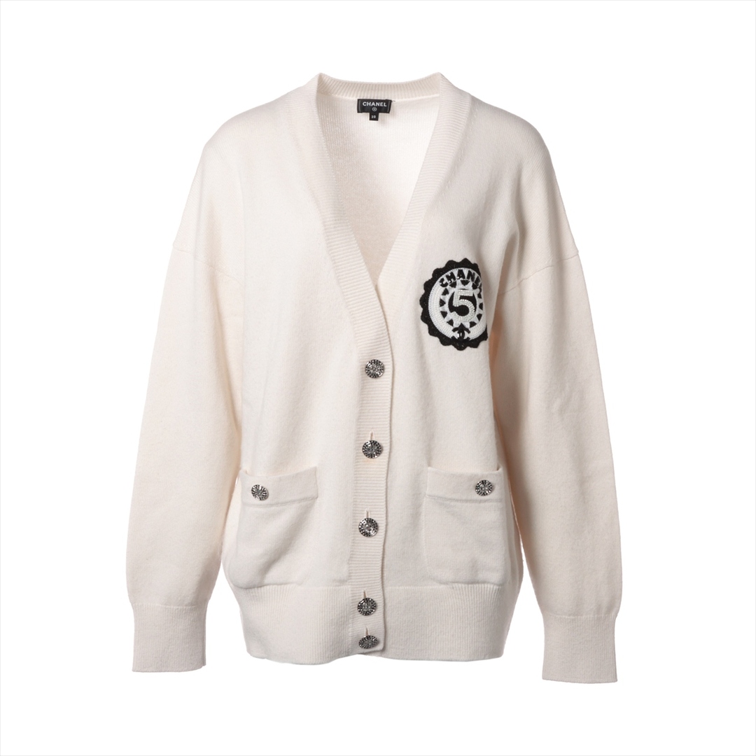 CHANEL - シャネル ココボタン カシミヤ 38 アイボリー レディース その他トップ