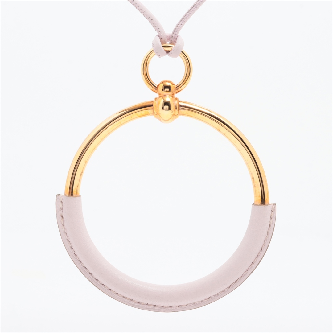 HERMES - エルメス ループグラン GP×革  ピンク レディース ネックレス