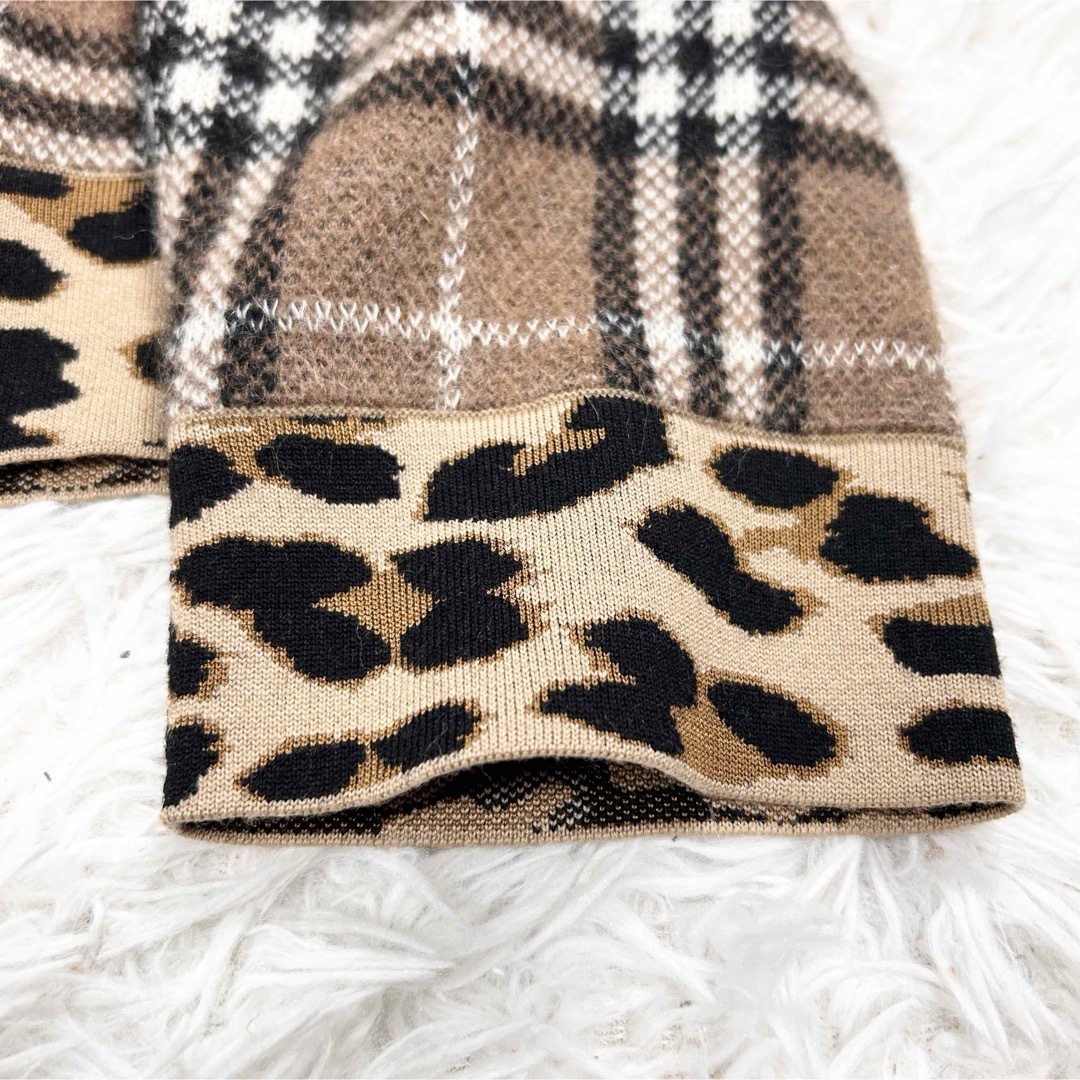 BURBERRY - 現行✨BARBALLY レオパード カシミヤ混 ニット BURBERRY - 現行✨BARBALLY レオパード カシミヤ混 ニット