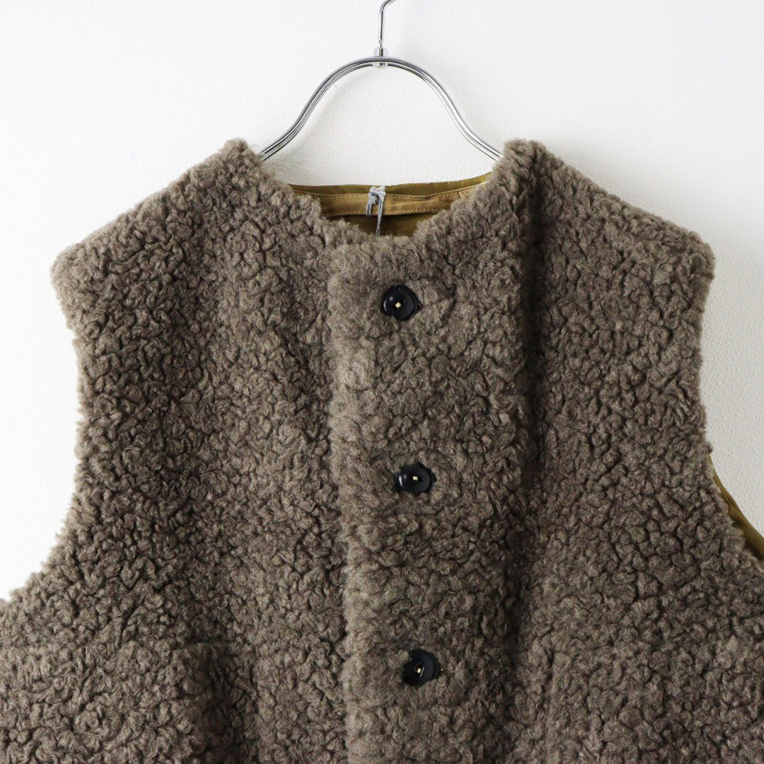 新品》45r ウールボア×ナイロンベスト(未使用 定価7.1万 2024AW 新品》45r ウールボア×ナイロンベスト(未使用 定価7.1万 2024AW