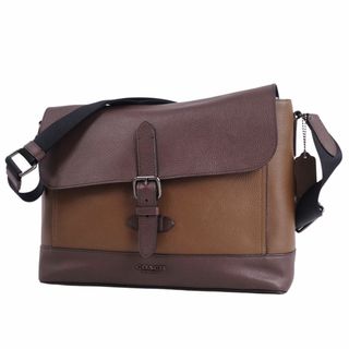 コーチ(COACH)の美品 コーチ COACH バッグ 89894 Hudson Messenger ハドソン メッセンジャー ショルダーバッグ ロゴ レザー カバン(ショルダーバッグ)