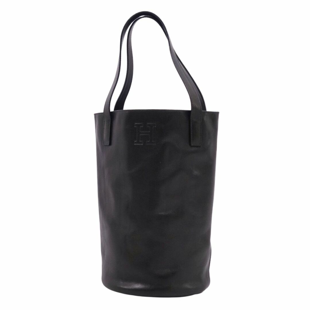 美品 ヒロフ HIROFU バッグ ハンドバッグ トートバッグ バケットバッグ カーフレザー カバン レディース ブラウン