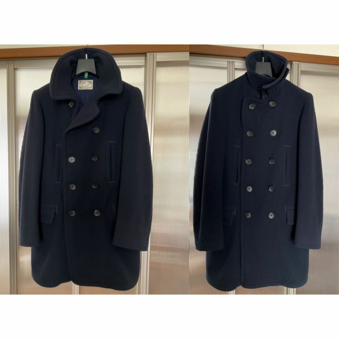 新品】RING JACKET ベージュ Pコート 46 撲 新品】RING JACKET ベージュ Pコート 46 撲