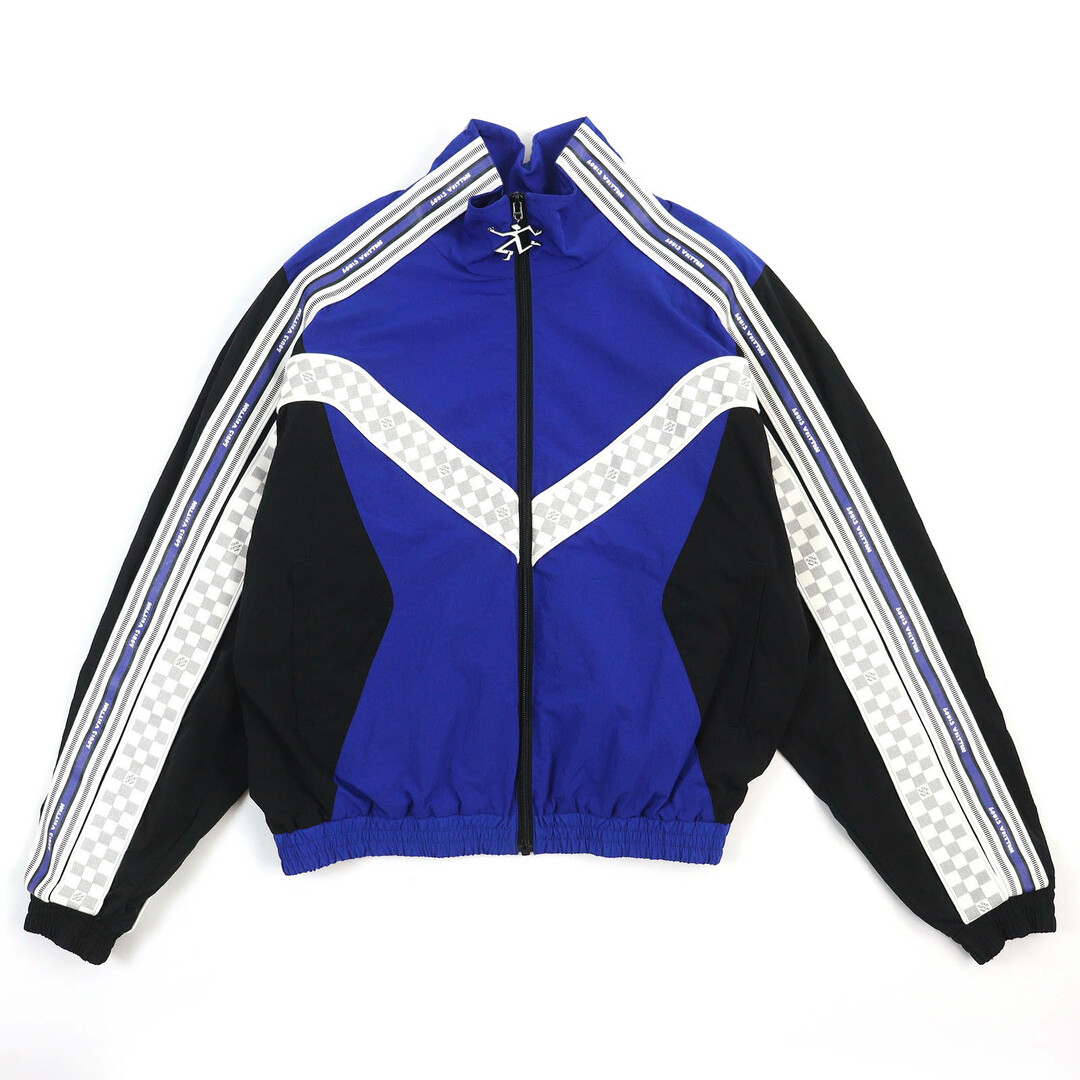 LOUIS VUITTON - 【ドンドン見直し】美品△LOUIS VUITTON ルイヴィトン 2022年製 HMB60E Amen Break テクニカルトラックスーツ ダミエ切り替えジャケット ブルゾン ブルー ブラック ホワイト S 正規品 メンズ オススメ◎