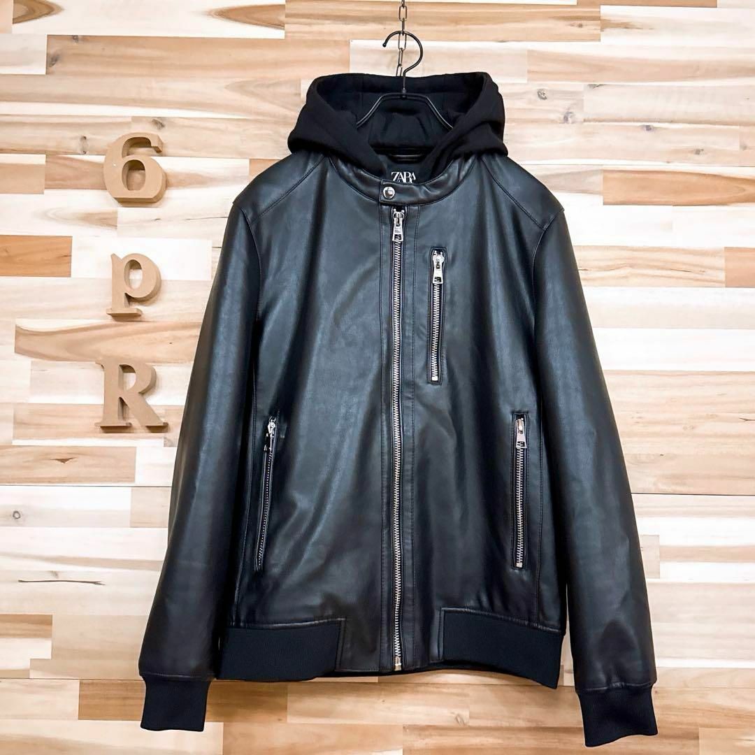 ZARA - 【ザラ】レイヤード フェイクレザー ライダース ZARA - 【ザラ】レイヤード フェイクレザー ライダース