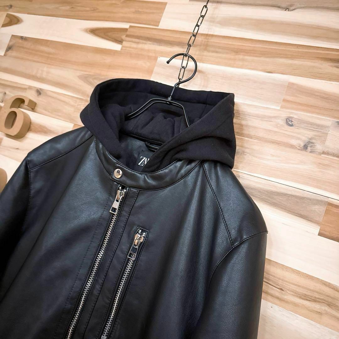 ZARA - 【ザラ】レイヤード フェイクレザー ライダース ZARA - 【ザラ】レイヤード フェイクレザー ライダース