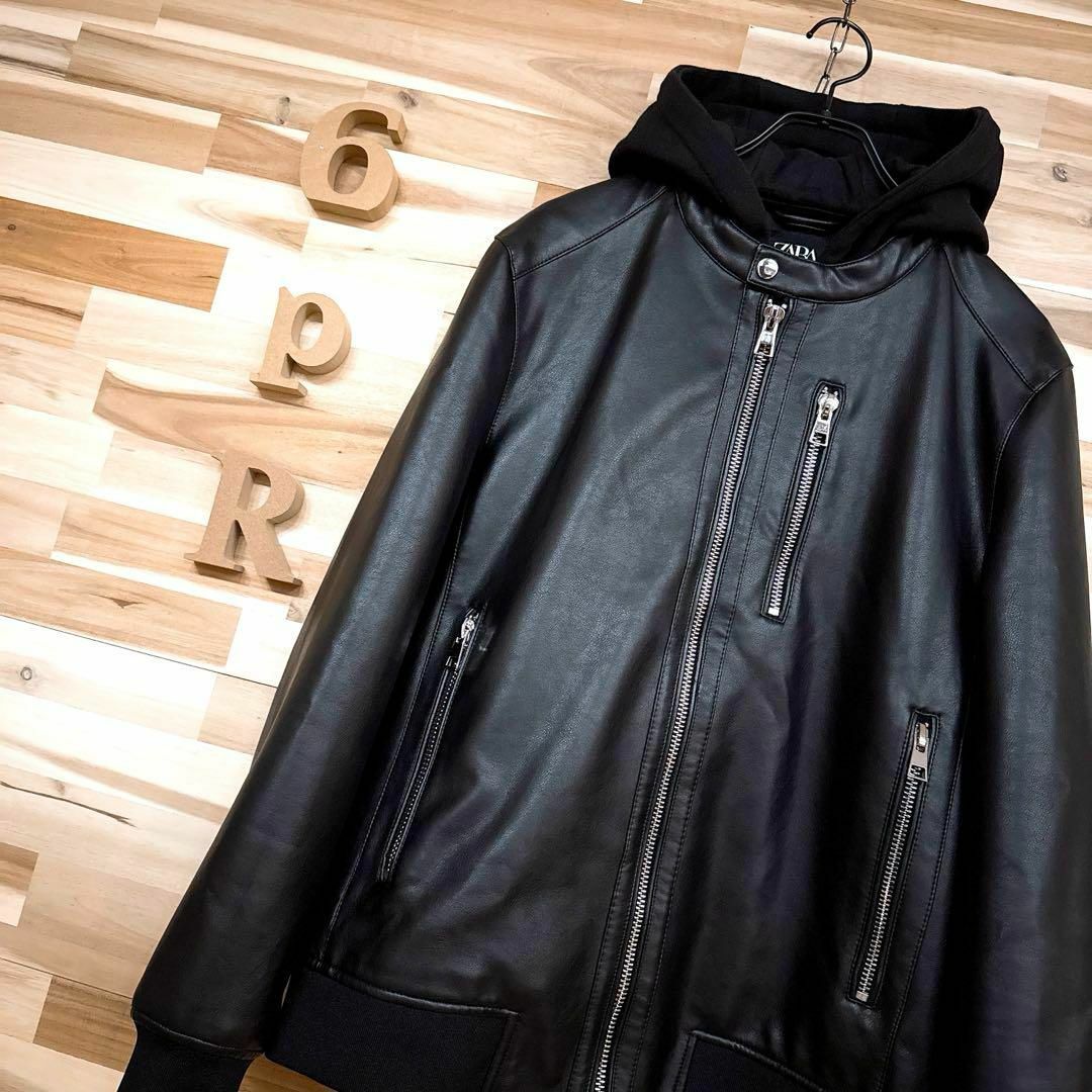 ZARA - 【ザラ】レイヤード フェイクレザー ライダース ZARA - 【ザラ】レイヤード フェイクレザー ライダース