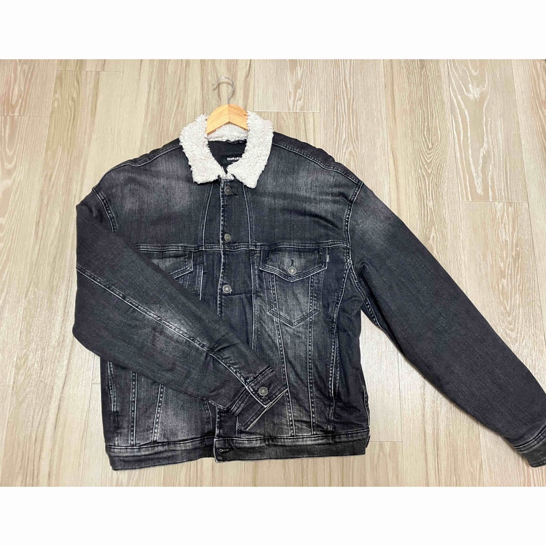DIESEL ボア デニムジャケット ブラック DIESEL ボア デニムジャケット ブラック