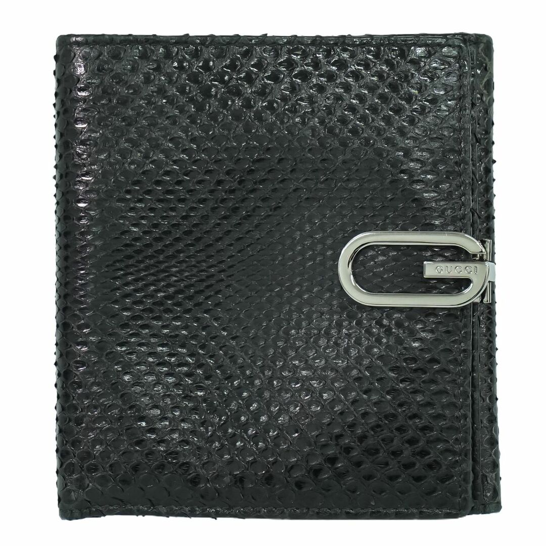 GUCCI - 本物 グッチ GUCCI パイソン レザー 二つ折り 折財布 GUCCI - 本物 グッチ GUCCI パイソン レザー 二つ折り 折財布