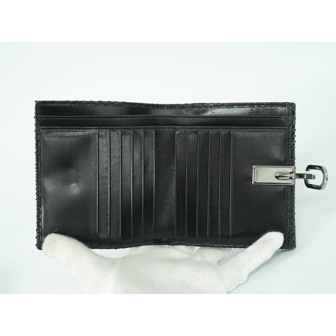 GUCCI - 本物 グッチ GUCCI パイソン レザー 二つ折り 折財布 GUCCI - 本物 グッチ GUCCI パイソン レザー 二つ折り 折財布