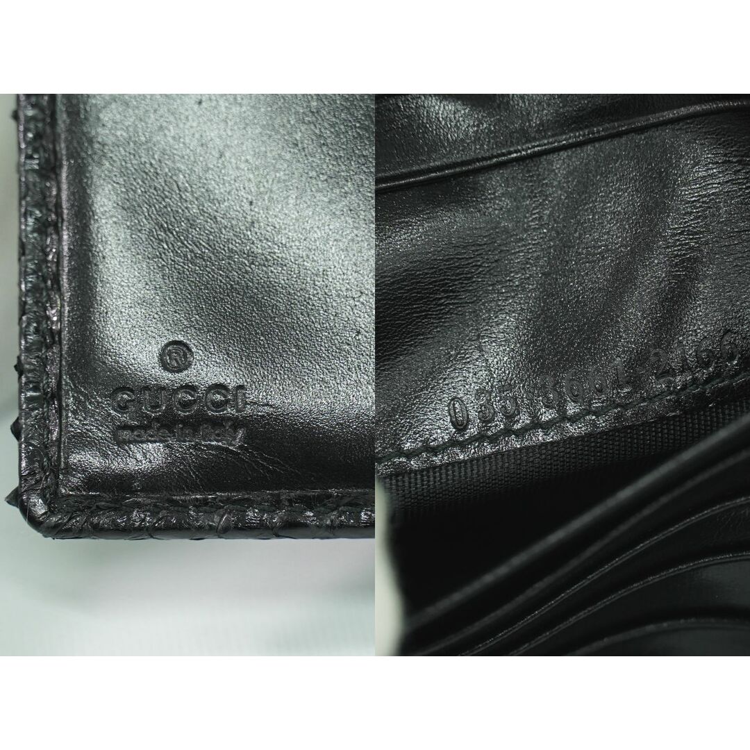 GUCCI - 本物 グッチ GUCCI パイソン レザー 二つ折り 折財布 GUCCI - 本物 グッチ GUCCI パイソン レザー 二つ折り 折財布