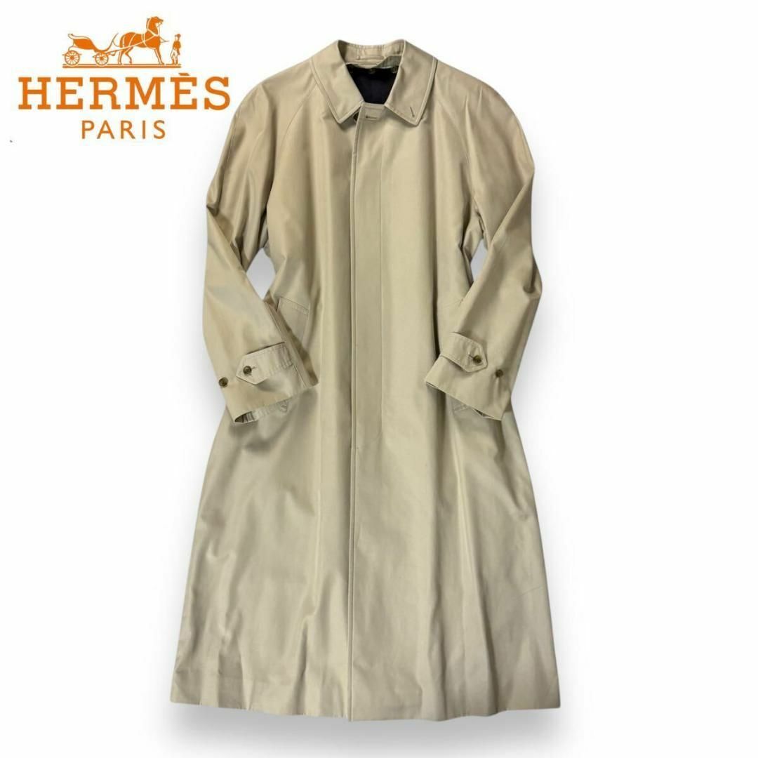 HERMES - 【美品】HERMES コットン トレンチコート 付XXLサイズ HERMES - 【美品】HERMES コットン トレンチコート 付XXLサイズ