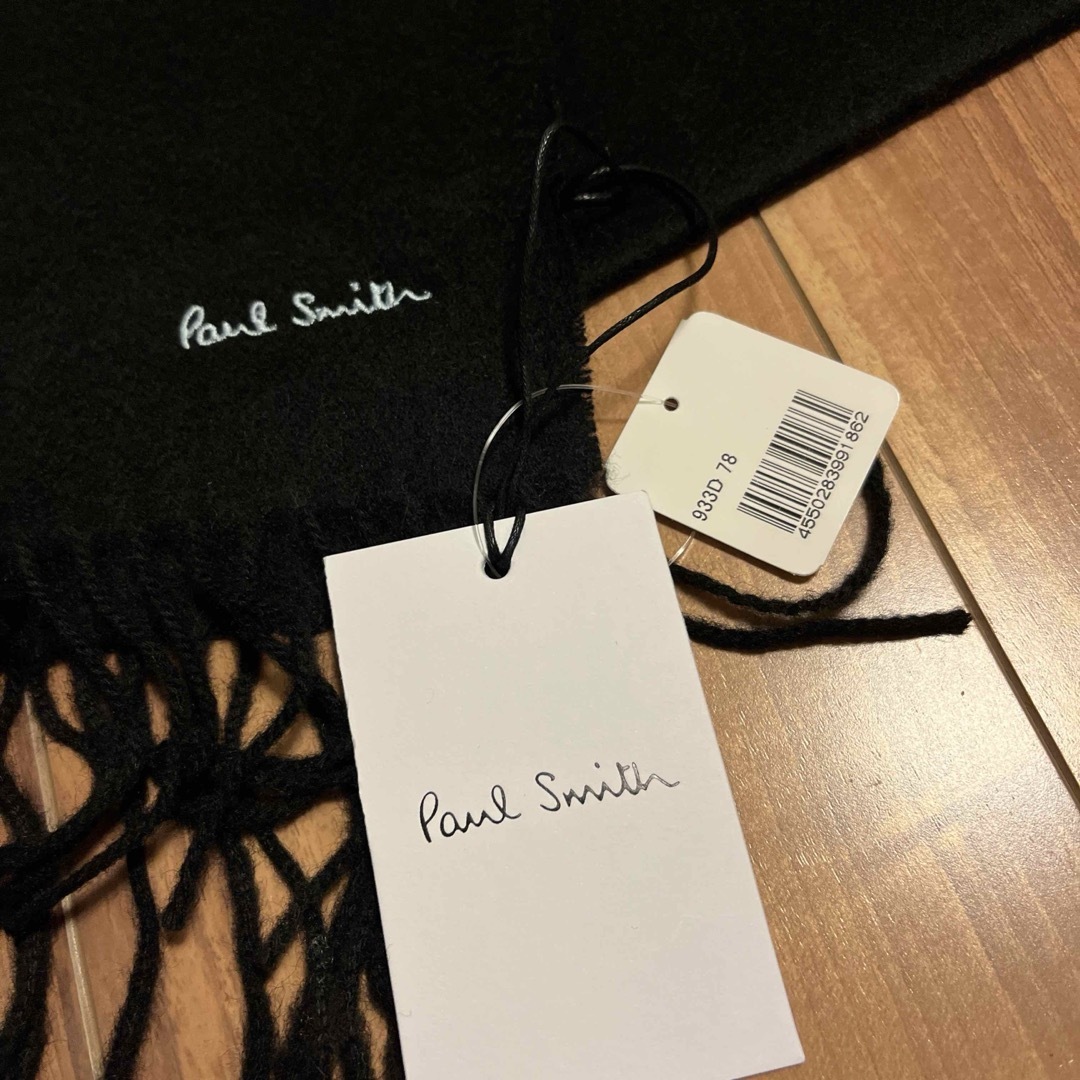 Paul Smith - 【新品未使用】Paul Smith 黒 マフラー 0150327 Paul Smith - 【新品未使用】Paul Smith 黒 マフラー 0150327