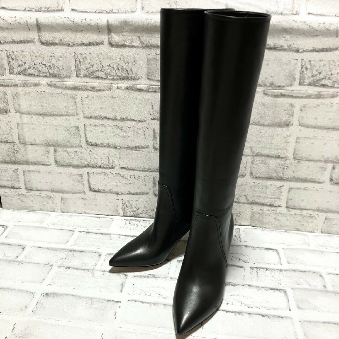 極美品✦ PELLICO ペリーコ ロングブーツ ポインテッドトゥ本革 極美品✦ PELLICO ペリーコ ロングブーツ ポインテッドトゥ本革