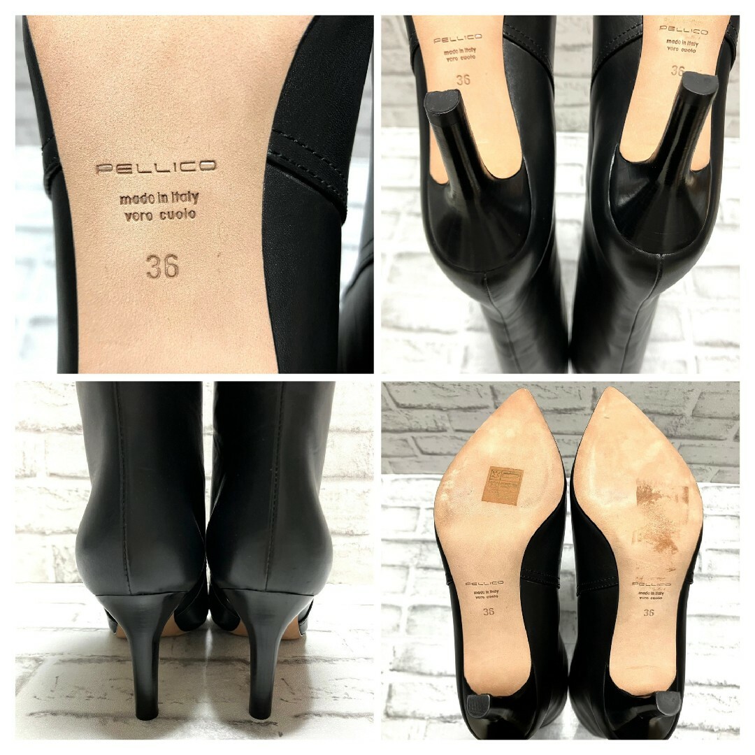 極美品✦ PELLICO ペリーコ ロングブーツ ポインテッドトゥ本革 極美品✦ PELLICO ペリーコ ロングブーツ ポインテッドトゥ本革