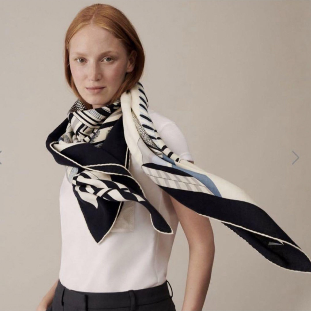 HERMES - HERMES エルメス カシシル 空想の鞍 カシミヤシルク HERMES - HERMES エルメス カシシル 空想の鞍 カシミヤシルク