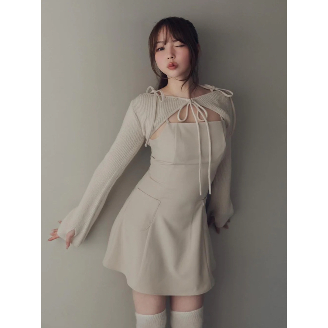 ミニワンピース ANDMARY Lamia knit set mini dress