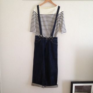 プーラフリーム(pour la frime)の値下げ！きれいめ＊デニムサロペット(サロペット/オーバーオール)