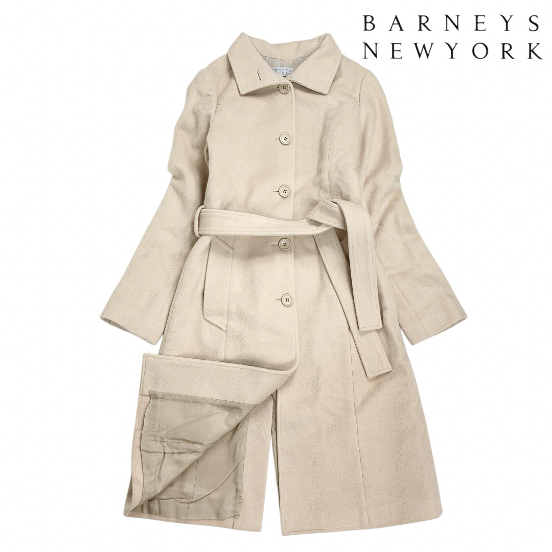 11T385☆ BARNEYS NEWYORK スタンドカラー ロングコート M 11T385☆ BARNEYS NEWYORK スタンドカラー ロングコート M