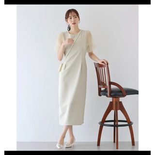 ブルーイースト(BLUEEAST)のBLUE EAST ブルーイースト バルーンスリーブジャガードワンピース (ロングワンピース/マキシワンピース)
