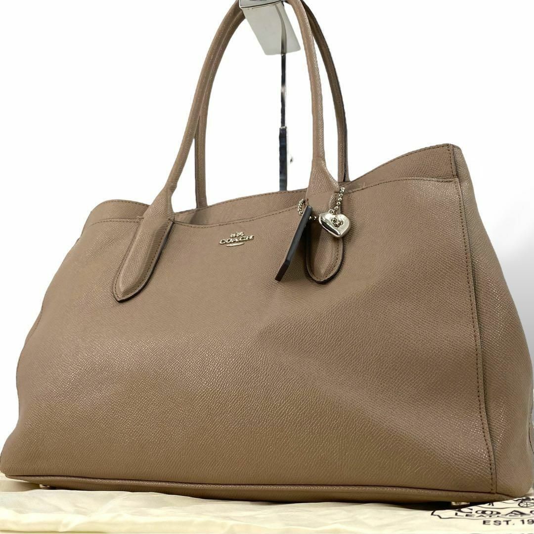 COACH コーチ レザー 肩掛け ハンドバッグ トートバッグ A4 チャーム COACH コーチ レザー 肩掛け ハンドバッグ トートバッグ A4 チャーム