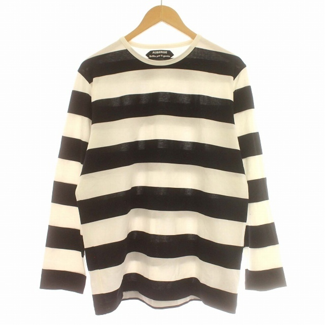 AUBERGE オーベルジュ ロンT ボーダー 長袖 Tシャツ 44 黒 白 AUBERGE オーベルジュ ロンT ボーダー 長袖 Tシャツ 44 黒 白
