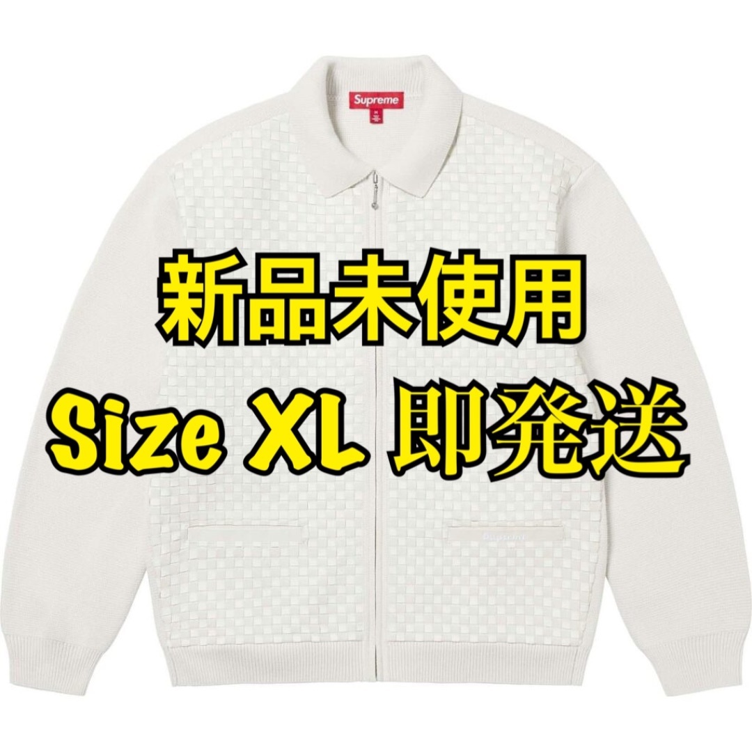 Supreme - Supreme Woven Leather Zip Up Cardigan 白の通販 by Supreme - Supreme Woven Leather Zip Up Cardigan 白の通販 by