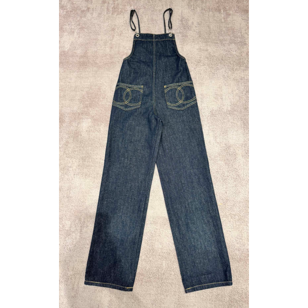 CHANEL -  美品 シャネル CHANEL サロペット デニムジャンプスーツ 中古