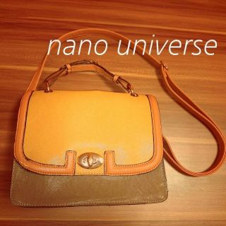 ナノユニバース(nano・universe)の送料込＊2wayバイカラースクエアバッグ(ショルダーバッグ)