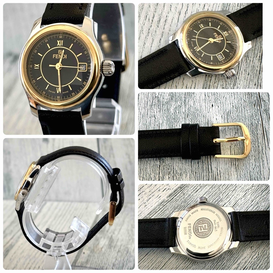FENDI - 【電池交換済】FENDI フェンディ 腕時計 210L ブラック FENDI - 【電池交換済】FENDI フェンディ 腕時計 210L ブラック
