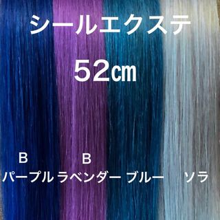 シールエクステ  メッシュカラー　ロング　ストレート(ロングストレート)