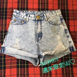 ムルーア(MURUA)の【ぐつみさま専用】美シルエット♡ ハイウェストクラッシュデニムショートパンツ(デニム/ジーンズ)