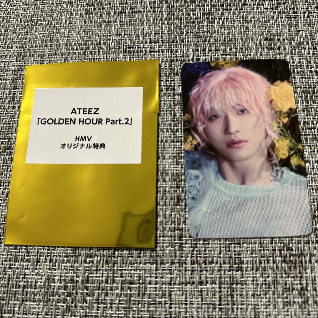 ATEEZ(エイティーズ)のATEEZ GOLDEN HOUR Part.2 HMV特典 トレカ ソンファ エンタメ/ホビーのタレントグッズ(アイドルグッズ)の商品写真