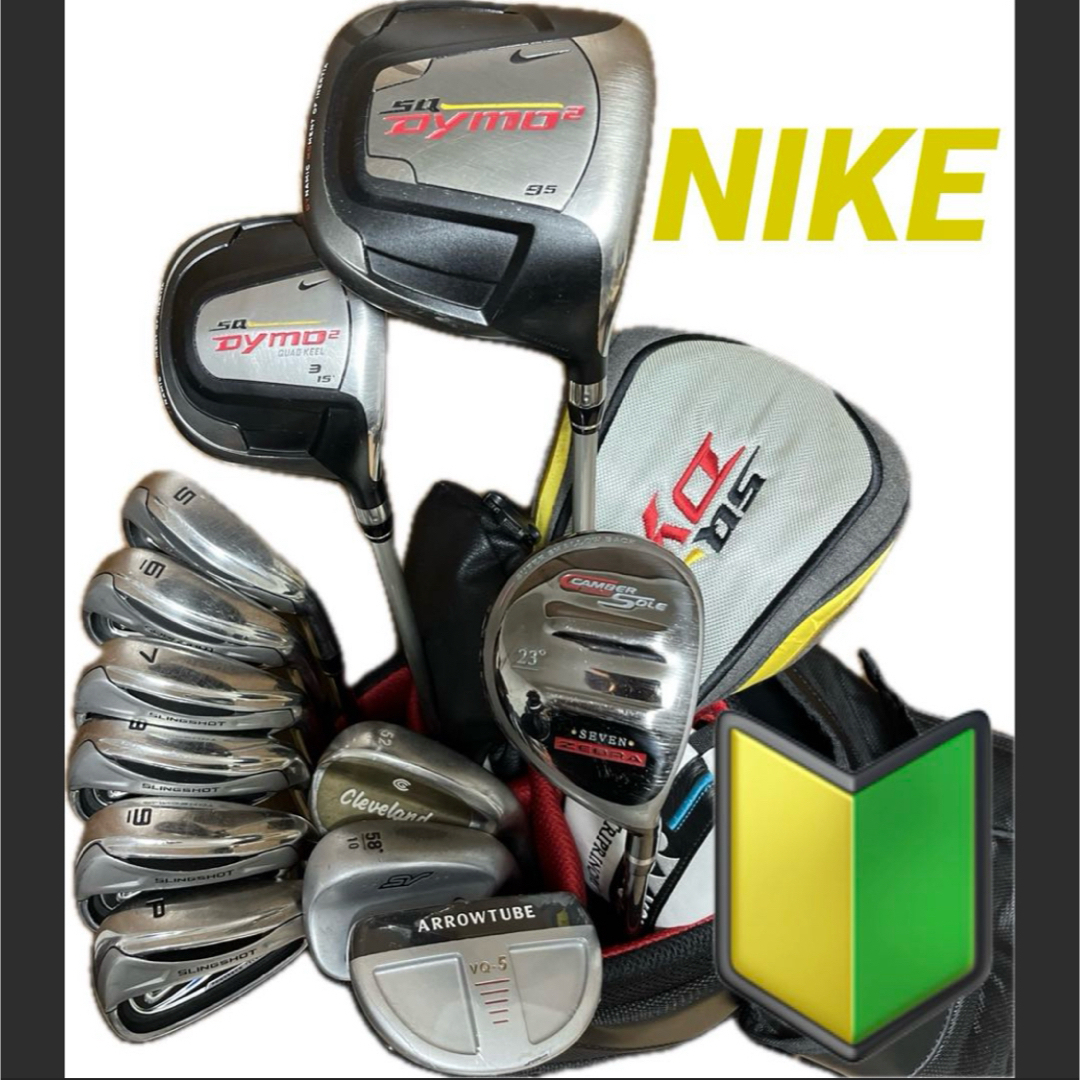 NIKE】ゴルフクラブ12本 フルセット キャディバッグ パター新品 NIKE】ゴルフクラブ12本 フルセット キャディバッグ パター新品